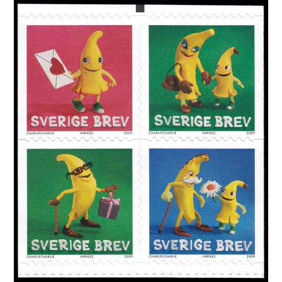 Suecia Sweden 2671/74 2009 Fruta Banana Autoadhesivos