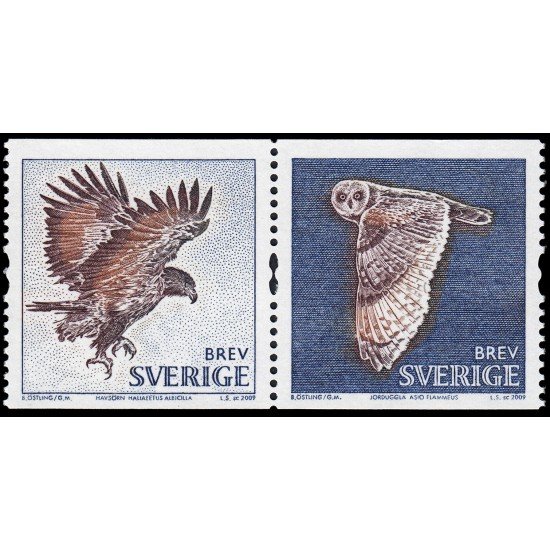 Suecia Sweden 2680/81 2009 Fauna Rapaces diurnas y nosturnas MNH Suecia Sweden 2680/81 2009 Fauna Rapaces diurnas y nosturnas MNH