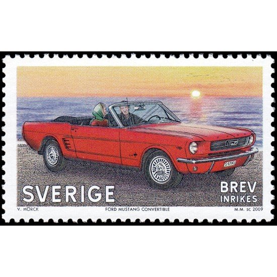Suecia Sweden 2663 2009 Coches de culto Ford Mustang MNH Suecia Sweden 2663 2009 Coches de culto Ford Mustang MNH