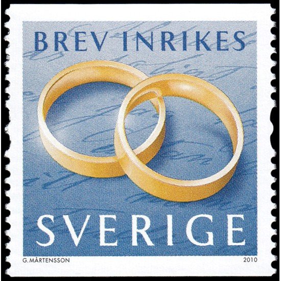 Suecia Sweden 2729 2010 Sello para bodas MNH Suecia Sweden 2729 2010 Sello para bodas MNH