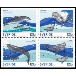 Suecia Sweden 2741/44 2010 Fauna Mamíferos marinos MNH Suecia Sweden 2741/44 2010 Fauna Mamíferos marinos MNH