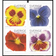 Suecia Sweden 2737/40 2010 Flores Pensamientos Autoadhesivos