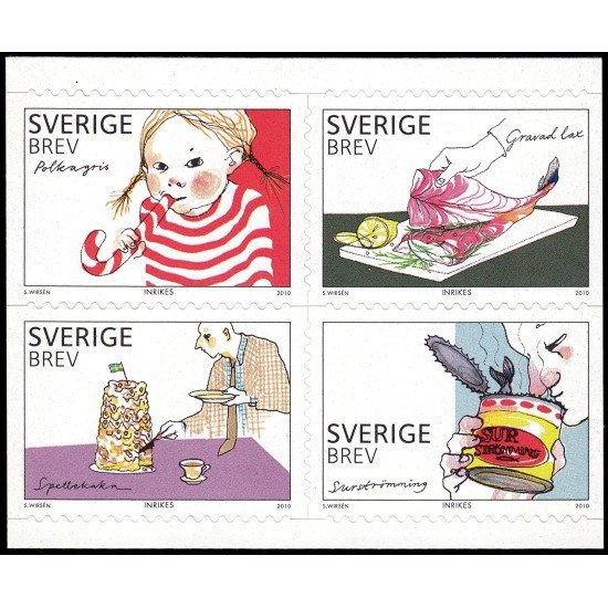 Suecia Sweden 2757/60 2010 Gastronomía Delicias Autoadhesivos Suecia Sweden 2757/60 2010 Gastronomía Delicias Autoadhesivos