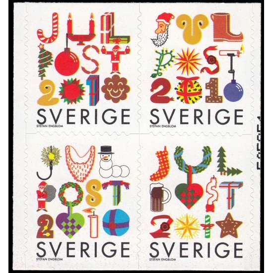 Suecia Sweden 2764/67 2010 Navidad Autoadhesivos Suecia Sweden 2764/67 2010 Navidad Autoadhesivos