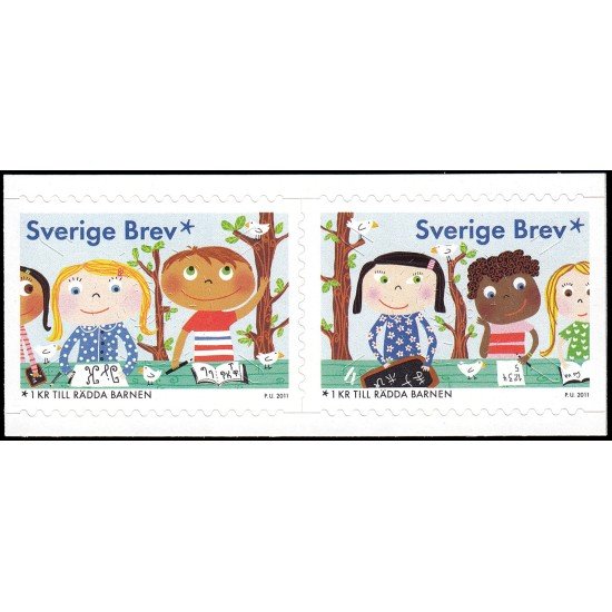 Suecia Sweden 2785/86 2011 Sellos de beneficencia Save the Children Autoadhesivos Suecia Sweden 2785/86 2011 Sellos de beneficencia Save the Children Autoadhesivos