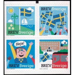 Suecia Sweden 2774/77 2011 Bandera nacional Autoadhesivos Suecia Sweden 2774/77 2011 Bandera nacional Autoadhesivos