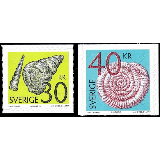 Suecia Sweden 2783/84 2011 Fósiles Autoadhesivos Suecia Sweden 2783/84 2011 Fósiles Autoadhesivos