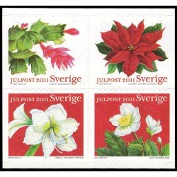 Suecia Sweden 2830/33 2011 Flora Flores de Navidad Autoadhesivos Suecia Sweden 2830/33 2011 Flora Flores de Navidad Autoadhesivos