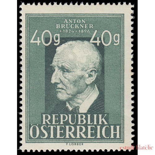 Österreich Austria 772 1949 125 aniv. del nacimiento del compositor A. Bruckner MNH