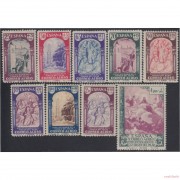 España Spain 904/12 1940 Virgen Pilar Zaragoza serie corta MH