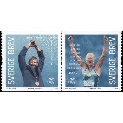 Suecia Sweden 2863/64 2012 Personalidades Deportistas suecos con medallas de oro en Juegos Olímpicos MNH Suecia Sweden 2863/64 2012 Personalidades Deportistas suecos con medallas de oro en Juegos Olímpicos MNH