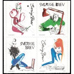 Suecia Sweden 2877/80 2012 Escribir Autoadhesivos Suecia Sweden 2877/80 2012 Escribir Autoadhesivos