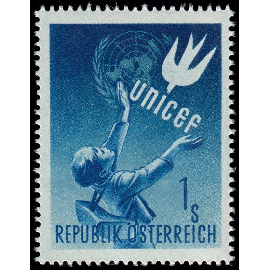 Österreich Austria 777 1949 En honor de UNICEF MNH