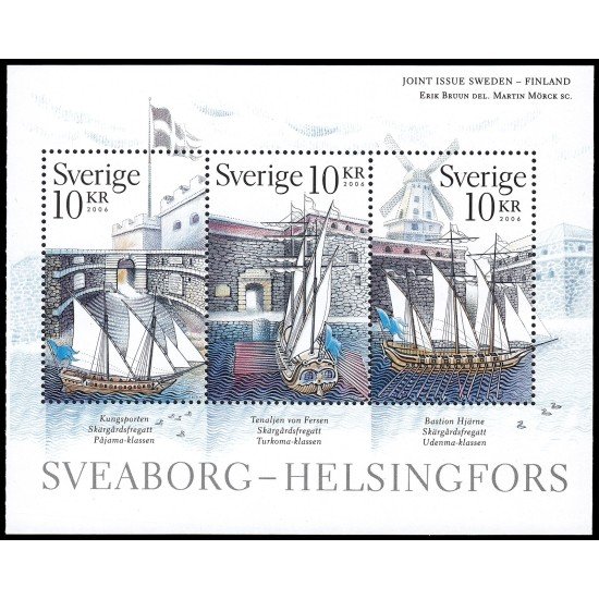 Suecia Sweden 2521/23 2006 La fortaleza marítima de Sveaborg MNH Suecia Sweden 2521/23 2006 La fortaleza marítima de Sveaborg MNH