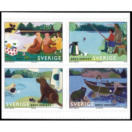 Suecia Sweden 2513/16 2006 Verano en el lago Autoadhesivos Suecia Sweden 2513/16 2006 Verano en el lago Autoadhesivos