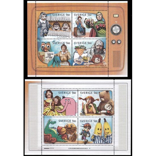 Suecia Sweden 2530/37 2006 50 años de programas de televisión infantiles MNH Suecia Sweden 2530/37 2006 50 años de programas de televisión infantiles MNH