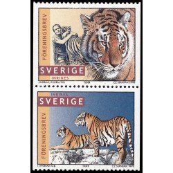 Suecia Sweden 2017/18 1998 Tigrres de Jan Lindblad fotográfo de la vida salvaje MNH Suecia Sweden 2017/18 1998 Tigrres de Jan Lindblad fotográfo de la vida salvaje MNH