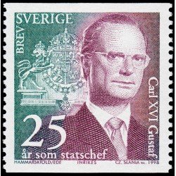 Suecia Sweden 2045 1998 25 aniv. reinado del rey Carlos Gustavo XVI MNH