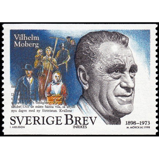 Suecia Sweden 2052 1998 centenario del nacimiento del escritor Vilhelm Moberg MNH Suecia Sweden 2052 1998 centenario del nacimiento del escritor Vilhelm Moberg MNH