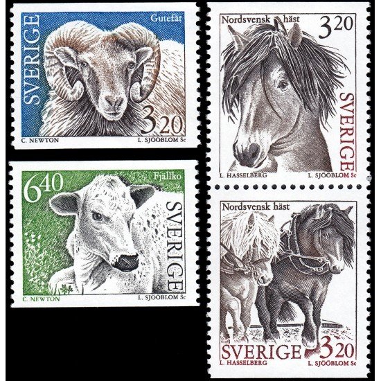 Suecia Sweden 1786/89 1994 Animales rde cría MNH Suecia Sweden 1786/89 1994 Animales rde cría MNH