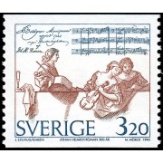 Suecia Sweden 1825 1994 300 aniv. nacimiento del músico Johan Helmich Roman MNH