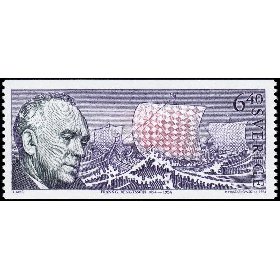 Suecia Sweden 1833 1994 Centenario del nacimiento del escritor Frans G. Bengtsson MNH Suecia Sweden 1833 1994 Centenario del nacimiento del escritor Frans G. Bengtsson MNH