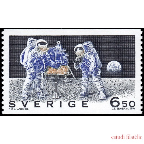 Suecia Sweden 1806 1994 25 aniv. del primer hombre en la luna MNH