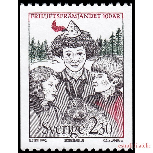Suecia Sweden 1690 1992 centenario de la Asociación de la vida al aire libre MNH