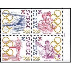 Suecia Sweden 1703/06 1992 Campeones suecos con medalla de oro en los Juegos olímpicos MNH Suecia Sweden 1703/06 1992 Campeones suecos con medalla de oro en los Juegos olímpicos MNH