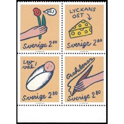 Suecia Sweden 1708/11 1992 Sellos de saludo y felicitaciones MNH Suecia Sweden 1708/11 1992 Sellos de saludo y felicitaciones MNH
