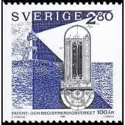 Suecia Sweden 1718 1992 Centenario de la Oficina nacional de Patentes y Registro MNH