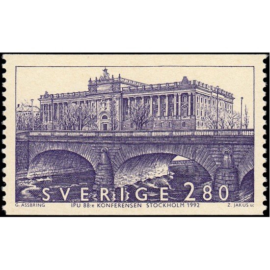 Suecia Sweden 1719 1992 Parlamento sueco sede de la 88 conferencia de la Unión Parlamentaria internacional MNH Suecia Sweden 1719 1992 Parlamento sueco sede de la 88 conferencia de la Unión Parlamentaria internacional MNH