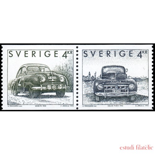 Suecia Sweden 1728/29 1992 Automóviles suecos MNH