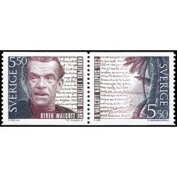 Suecia Sweden 1734/35 1992 Homenaje a Derek Walcott premio Nobel de literatura 1992 MNH Suecia Sweden 1734/35 1992 Homenaje a Derek Walcott premio Nobel de literatura 1992 MNH