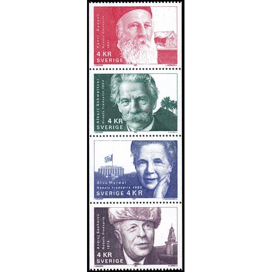 Suecia Sweden 1673/76 1991 Galardonados del premio Nobel de la Paz MNH