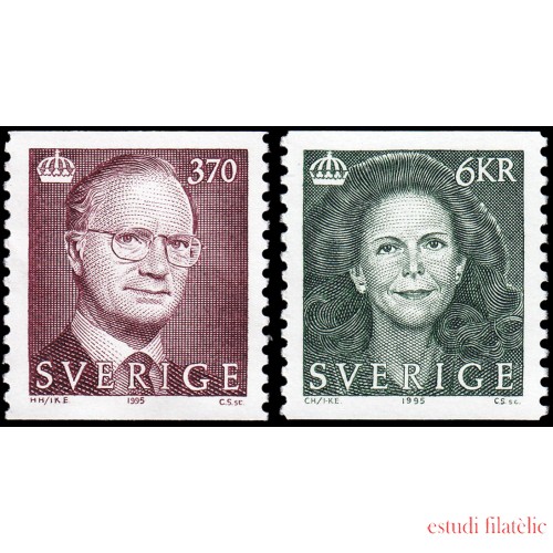 Suecia Sweden 1847/48 1995 Rey Carlos Gustavo XVI y Reina Silvia MNH