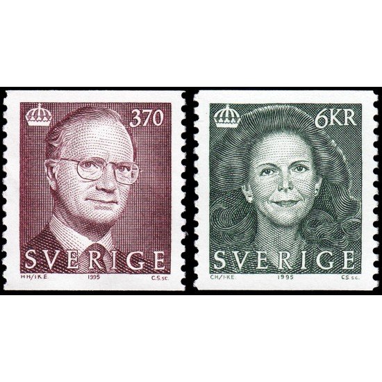 Suecia Sweden 1847/48 1995 Rey Carlos Gustavo XVI y Reina Silvia MNH Suecia Sweden 1847/48 1995 Rey Carlos Gustavo XVI y Reina Silvia MNH