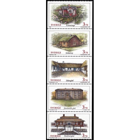 Suecia Sweden 1857/61 1995 Casa regionales suecas MNH Suecia Sweden 1857/61 1995 Casa regionales suecas MNH
