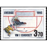 Suecia Sweden 1863 1995 Campeonato del mundo de hockey sobre hielo MNH
