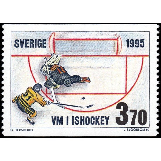 Suecia Sweden 1863 1995 Campeonato del mundo de hockey sobre hielo MNH Suecia Sweden 1863 1995 Campeonato del mundo de hockey sobre hielo MNH