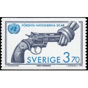Suecia Sweden 1881 1995 50 aniv. de la creación de la ONU obra del escultor sueco Karl Fredick Reutersward MNH