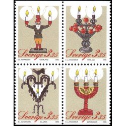 Suecia Sweden 1895/98 1995 Navidad Candelabros MNH Suecia Sweden 1895/98 1995 Navidad Candelabros MNH