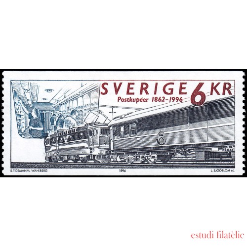 Suecia Sweden 1914 1996 Vagones postales MNH