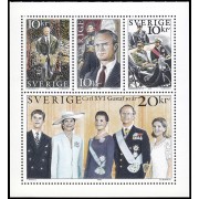 Suecia Sweden 1915/18 1996 50 aniv. del Rey Carlos Gustavo XVI MNH