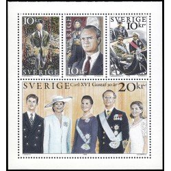 Suecia Sweden 1915/18 1996 50 aniv. del Rey Carlos Gustavo XVI MNH Suecia Sweden 1915/18 1996 50 aniv. del Rey Carlos Gustavo XVI MNH