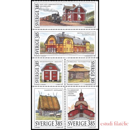 Suecia Sweden 1919/24 1996 Casas suecas Edificios públicos MNH