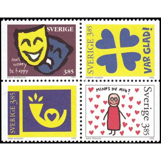 Suecia Sweden 1933/36 1996 Sellos con mensajes MNH Suecia Sweden 1933/36 1996 Sellos con mensajes MNH