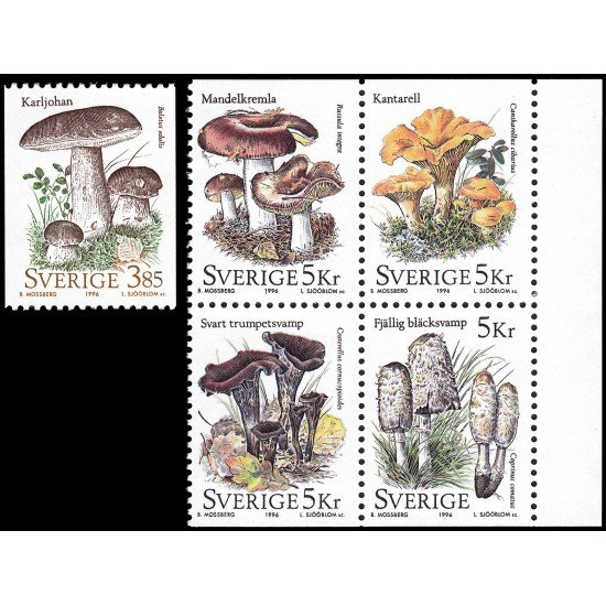 Suecia Sweden 1941/45 1996 Flora Setas MNH Suecia Sweden 1941/45 1996 Flora Setas MNH