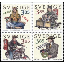Suecia Sweden 1946/49 1996 Día del sello Jóvenes de 4 décadas MNH Suecia Sweden 1946/49 1996 Día del sello Jóvenes de 4 décadas MNH