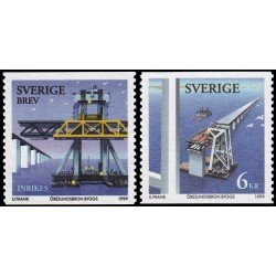Suecia Sweden 2094/95 1999 Construcción del puente sobre el Oresund entre Suecia y Dinamarca MNH